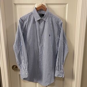 Polo by Ralph Lauren Navy and White Check Dress Shirt